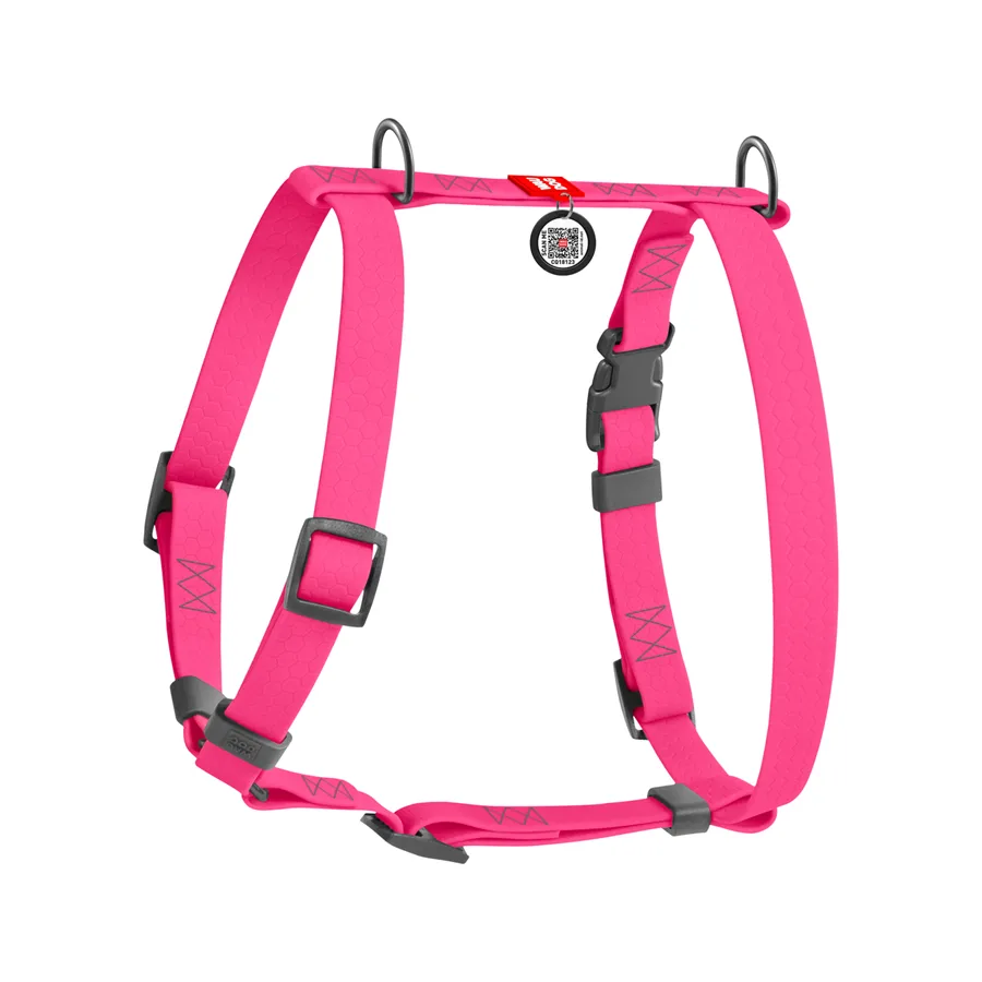 Шлея анатомічна Н-подібна WAUDOG Waterproof 25 мм L 50-85 см 60-100 см рожевий Collartex
