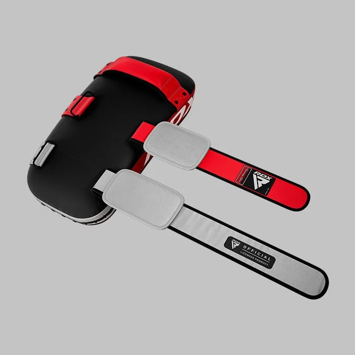 Пад для тайского бокса RDX кожа Maya Hide красный 37х19х8 см