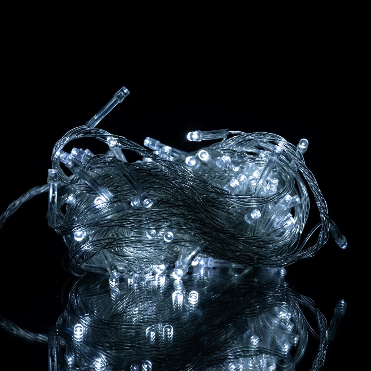 Новорічна гірлянда світлодіодна 10 м білий каучук 120 LED