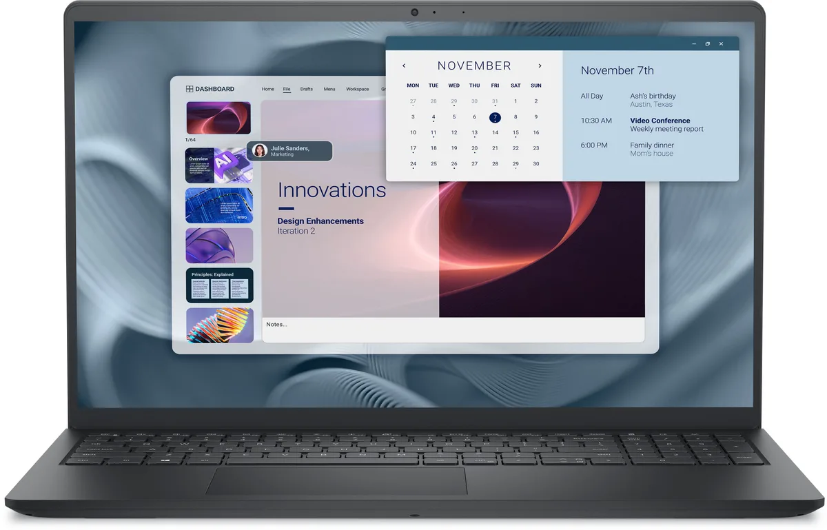 Ноутбук Dell Pro 15 Essential 15.6" FHD AG, AMD R3-7320U, 8GB, F512GB, UMA, Win11, черный