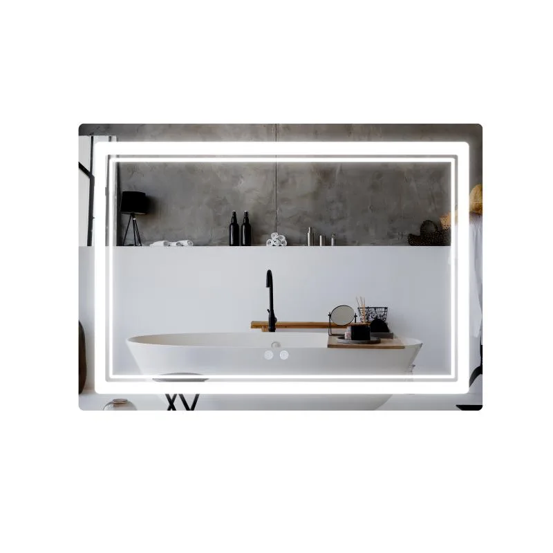 Дзеркало Qtap CA2 з LED-підсвічуванням Touch 1200х800 мм Алюміній/Пластик