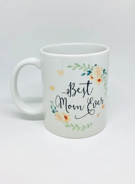 Чашка керамічна 330 мл біла Best Mom