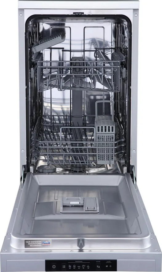 Посудомийна машина Gorenje, 9 комплектів, клас енергоефективності A++, ширина 45 см, з дисплеєм, 2 кошиками, системою AquaStop, сі