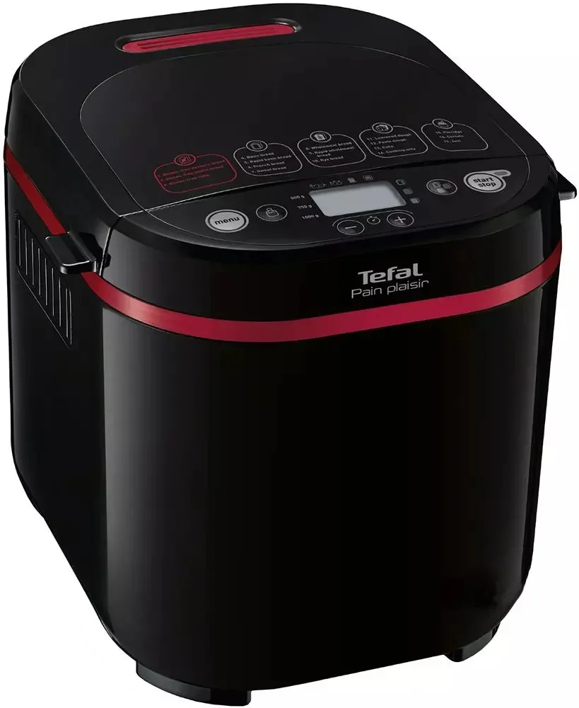 Хлібопічка Tefal пластик 1 кг чорна 650 Вт 17 програм прямокутна