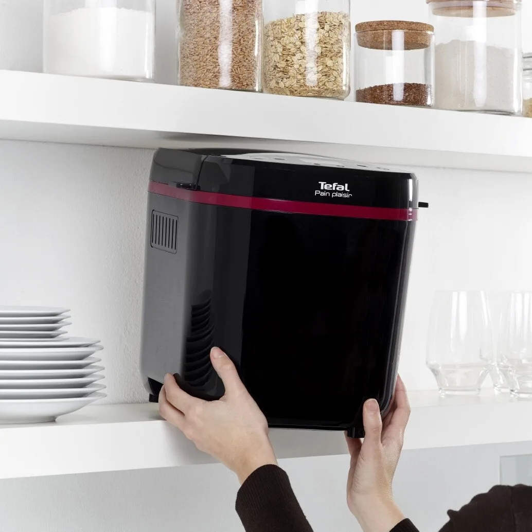 Хлібопічка Tefal пластик 1 кг чорна 650 Вт 17 програм прямокутна