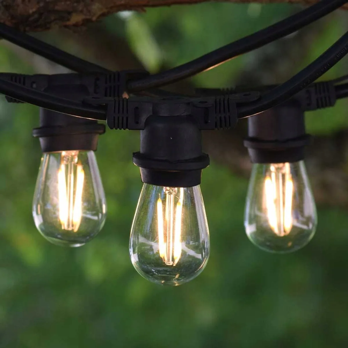 Садова гірлянда SuperLED гумова 10 м чорна 10 LED-ламп E27
