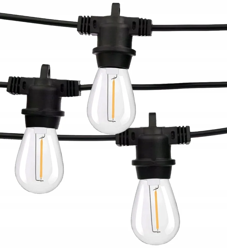 Садова гірлянда SuperLED гумова 10 м чорна 10 LED-ламп E27