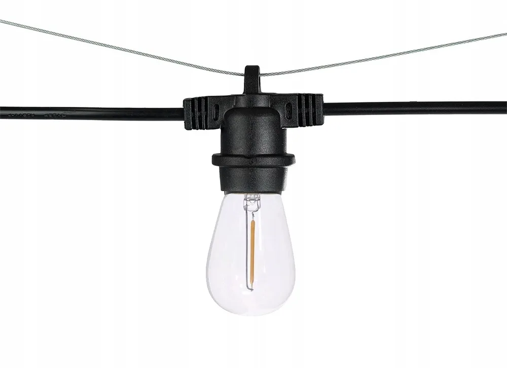 Садова гірлянда SuperLED гумова 10 м чорна 10 LED-ламп E27