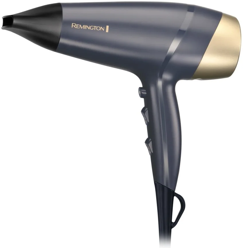 Фен Remington Sapphire Luxe, 2200 Вт, 3 настройки, диффузор, ионизация, холодный обдув, сапфировый