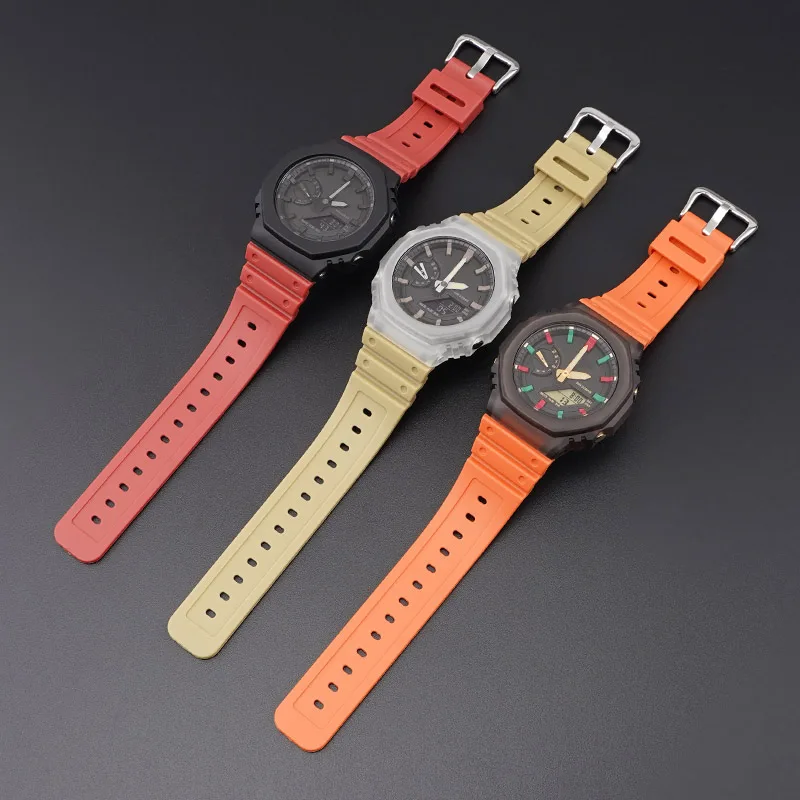 Ремінець Casio полімер 16 мм жовтогарячий