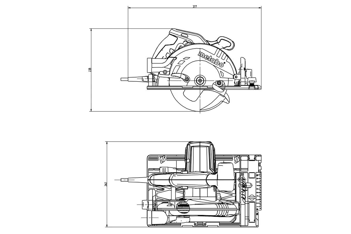 Дисковая пила Metabo электрическая 1200 Вт 160 мм алюминий