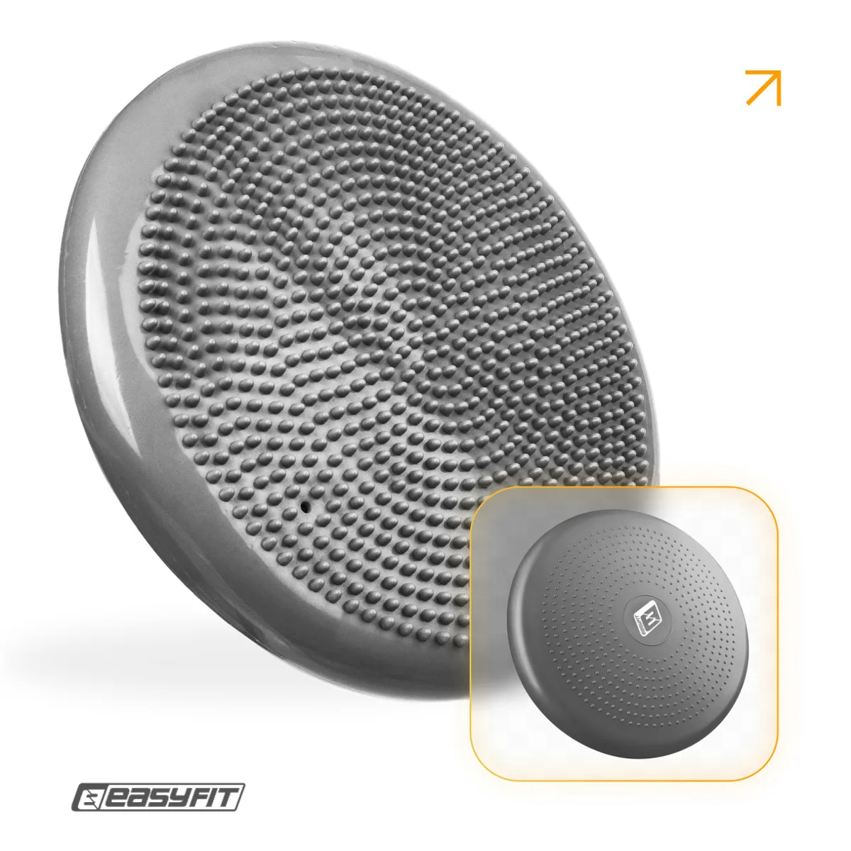 Балансувальна подушка EasyFit гума 33 см сірий