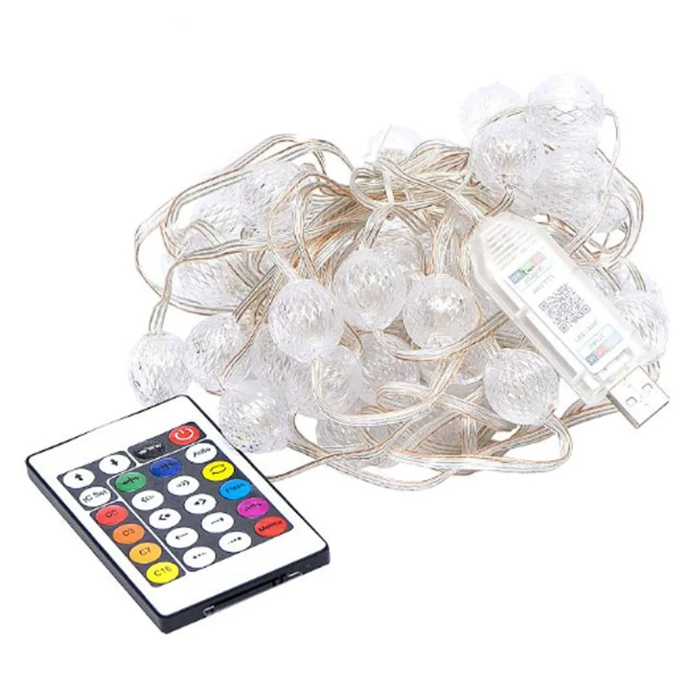 Гірлянда RGB Bambi USB 5 м 50L 2,2 см кольорова з пультом управління