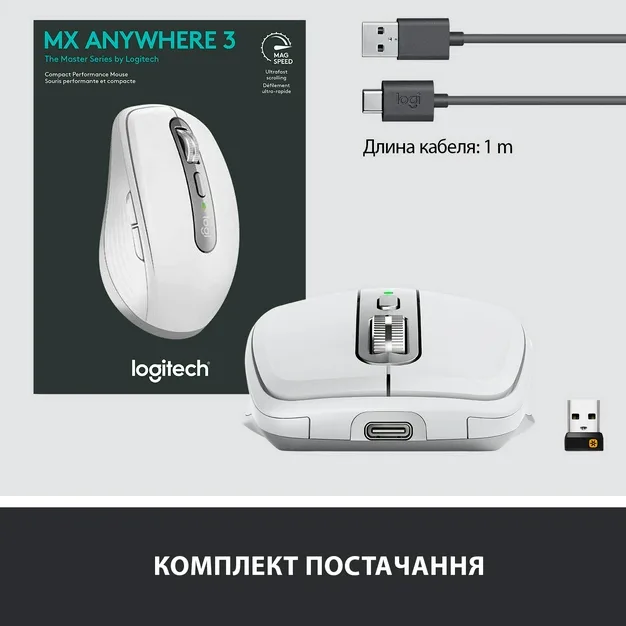 Килимок для миші Logitech Гума 230х200х2 мм Чорний