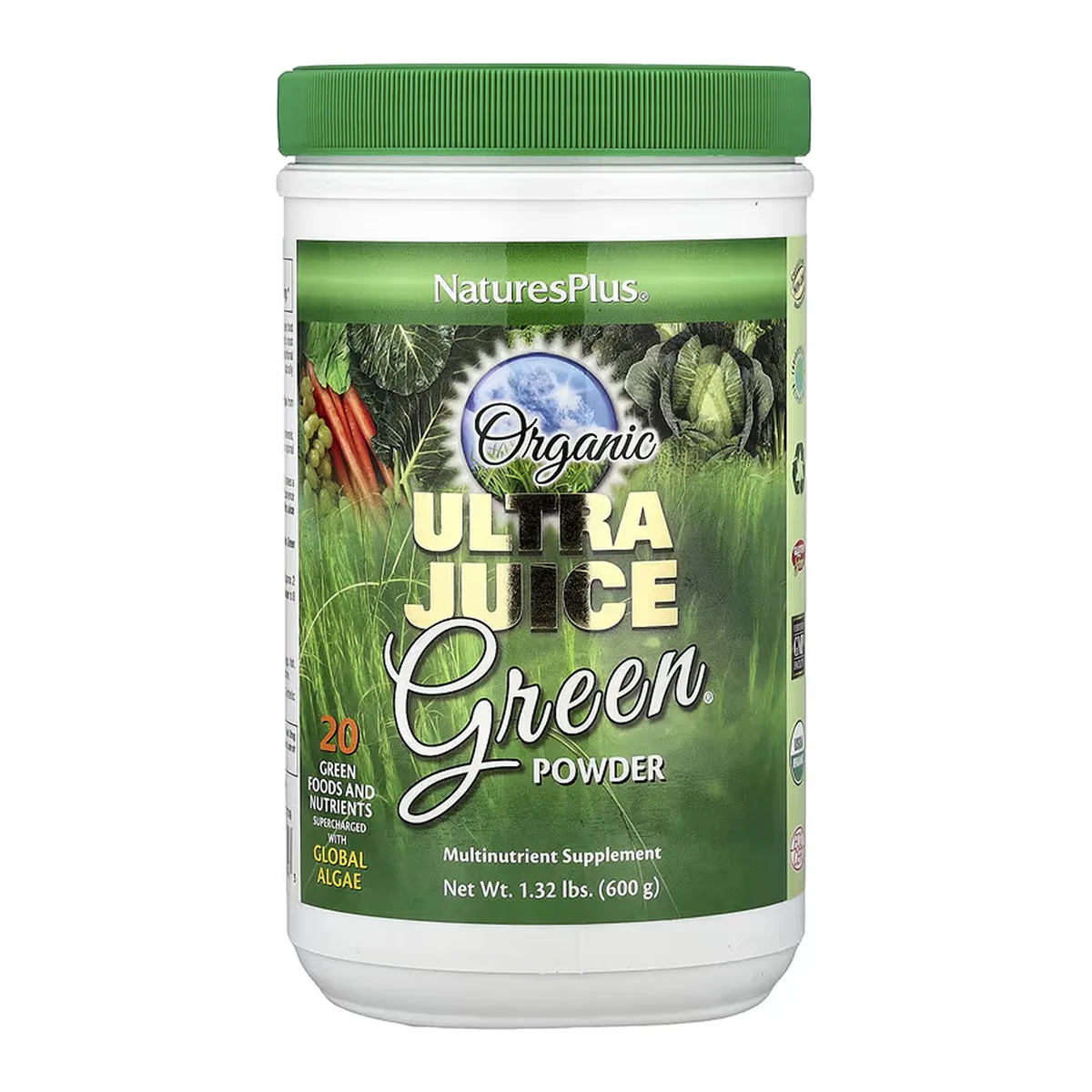 Ultra Juice Green Drink Nature's Plus органічний порошок 600 г