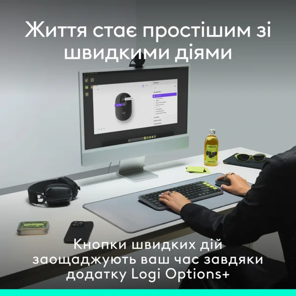 Мышь Logitech оптическая беспроводная маленькая белая Bluetooth