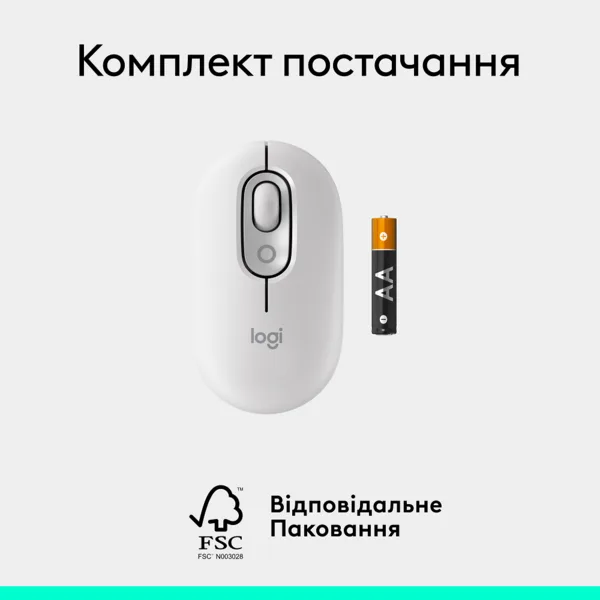 Мышь Logitech оптическая беспроводная маленькая белая Bluetooth