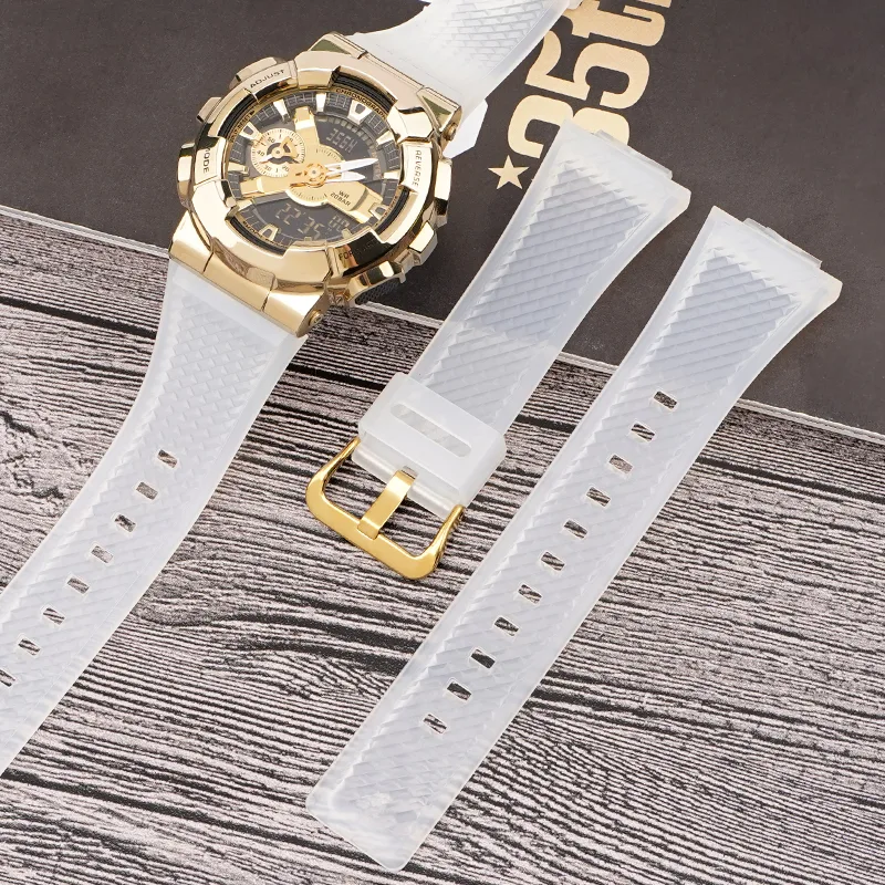Ремінець Casio полімер 21,3 см напівпрозорий 16 мм