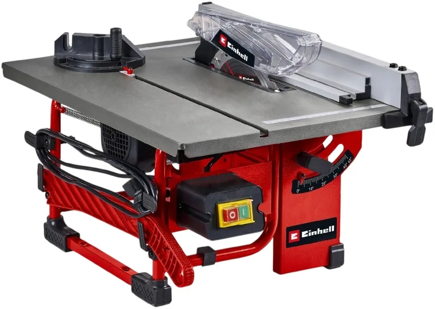 Дискова пила Einhell TC-TS 8, потужність 500-800 Вт, діаметр 200 мм, розміри 505x373 мм, вага 10.5 кг.