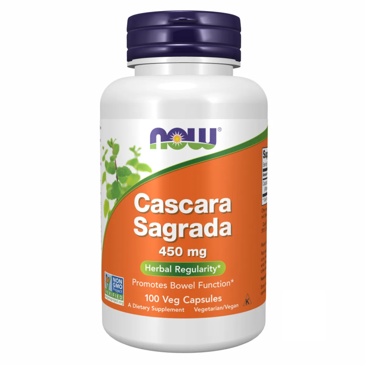 Cascara Sagrada Now Foods рослинна добавка 450 мг 100 капсул