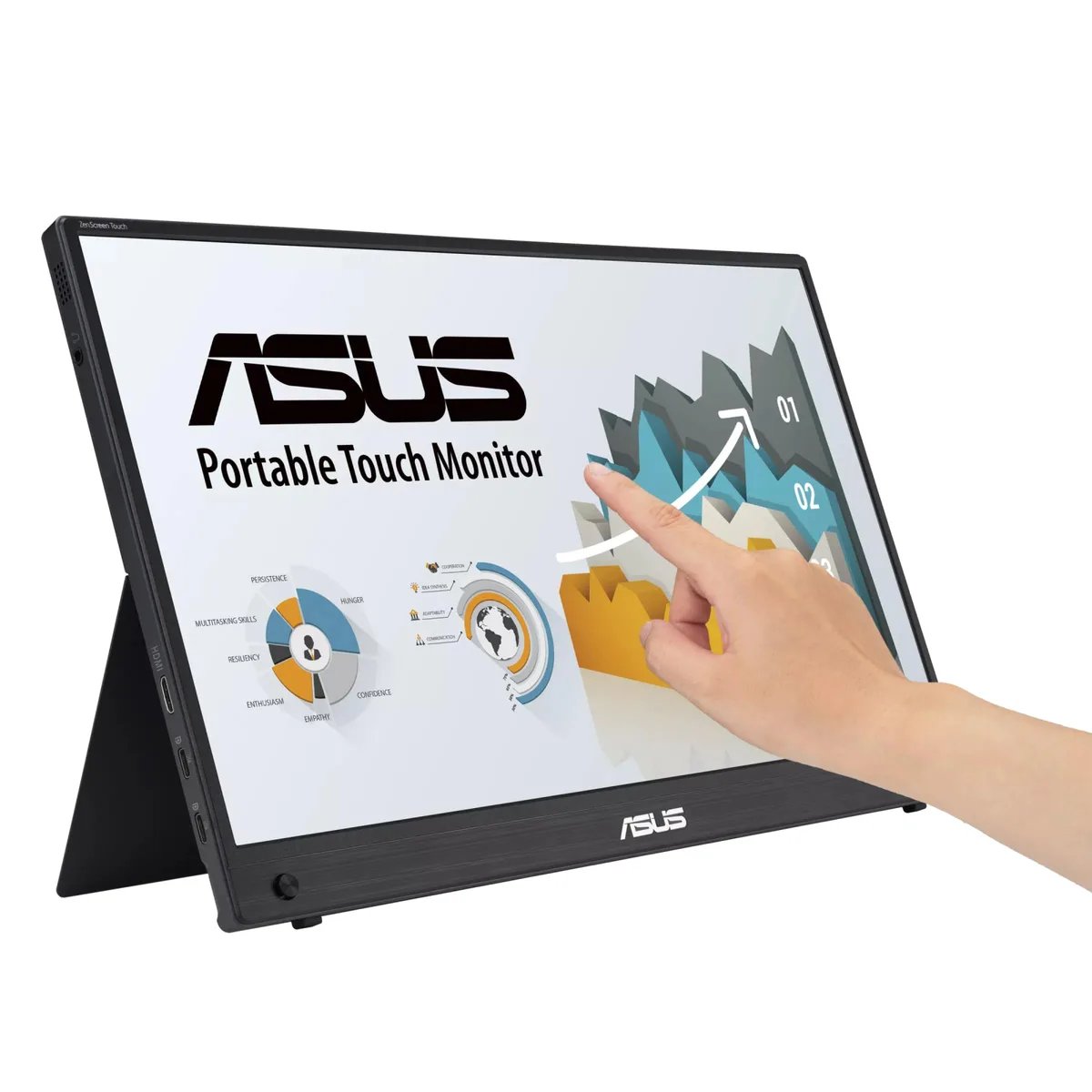 Монітор портативний Asus 15.6" ZenScreen MB16AHT mHDMI, 2xUSB-C, MM, IPS, Touch