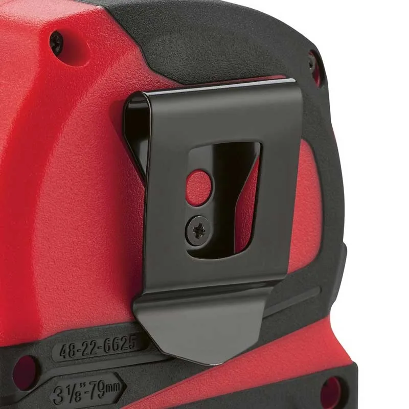 Рулетка Milwaukee Pro Compact, 8м х 25мм, з механізмом фіксації, виготовлена з АБС-пластику.