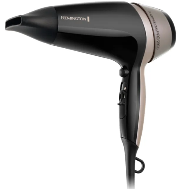 Фен Remington обычный 2300 Вт черный бронзовый с ионизацией и холодным воздухом.
