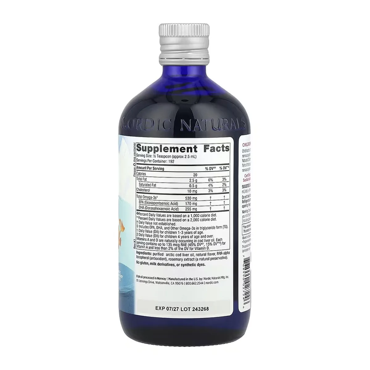 Детская добавка DHA Nordic Naturals 473 мл триглицериды без ГМО