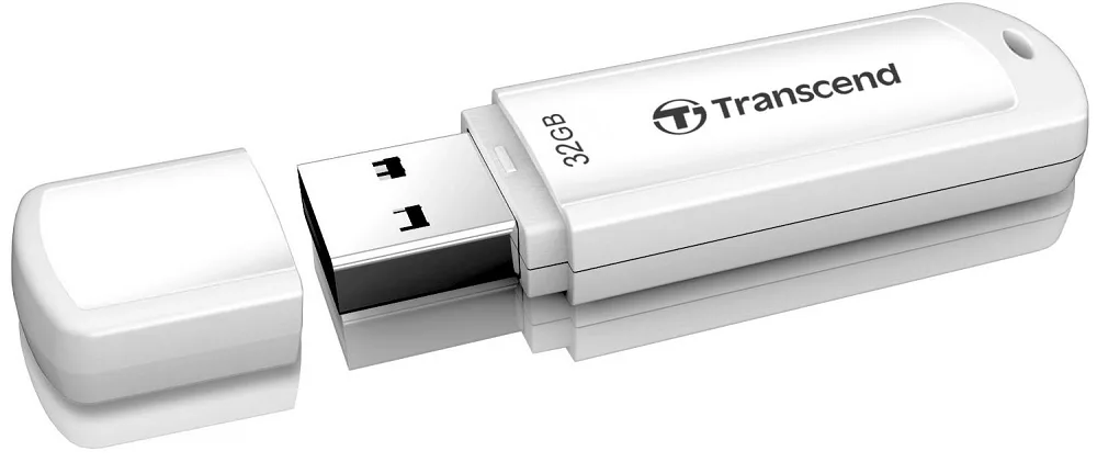 Флешка Transcend 32 ГБ USB 3.1 Пластик Білий