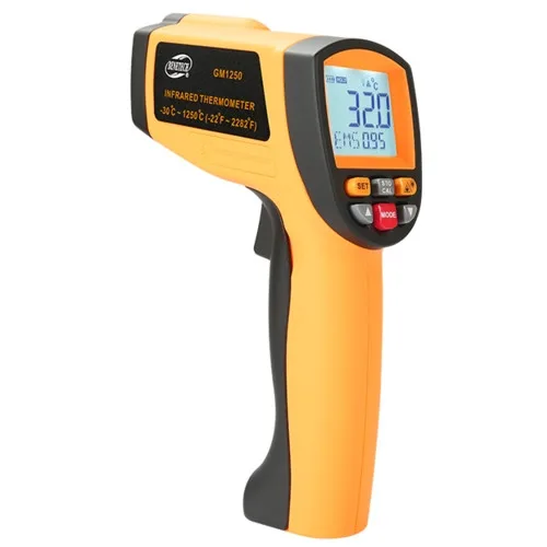 Пірометр інфрачервоний BENETECH GM1250 -30 до 1250 °C 20:1 чорний