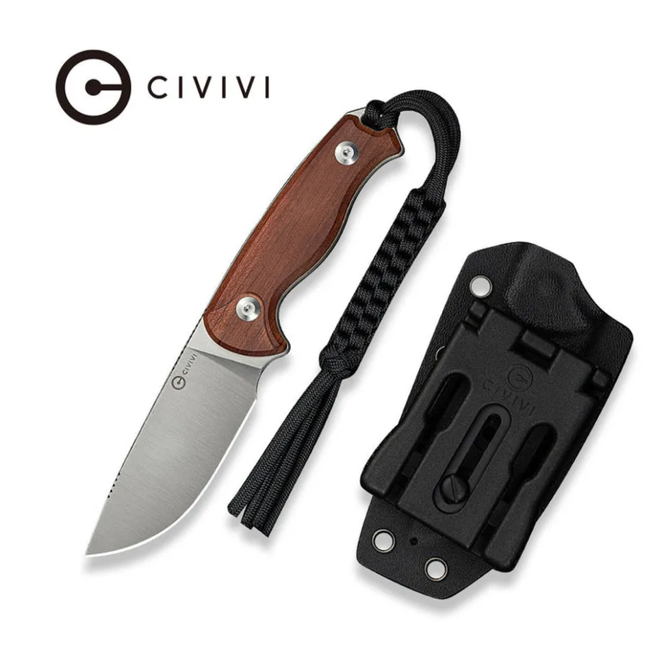 Ніж фіксований Civivi 14C28N 81,2 мм Дерево коричневе