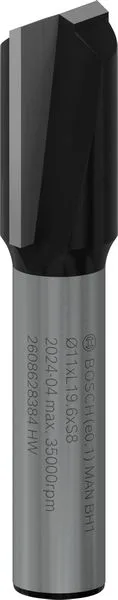 Фреза пазова Bosch Professional з двома лезами Std S8 D11 L20 - Дволезова пазова фреза Bosch Professional, стандарт S8, діаметр 11