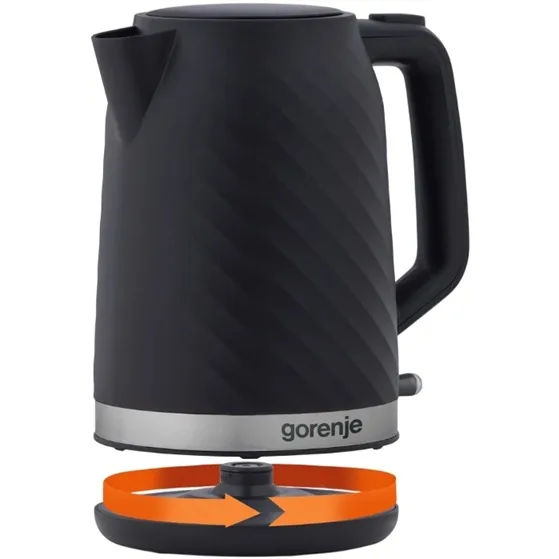 Електрочайник Gorenje 1,7 л Пластик Чорний 2200 Вт