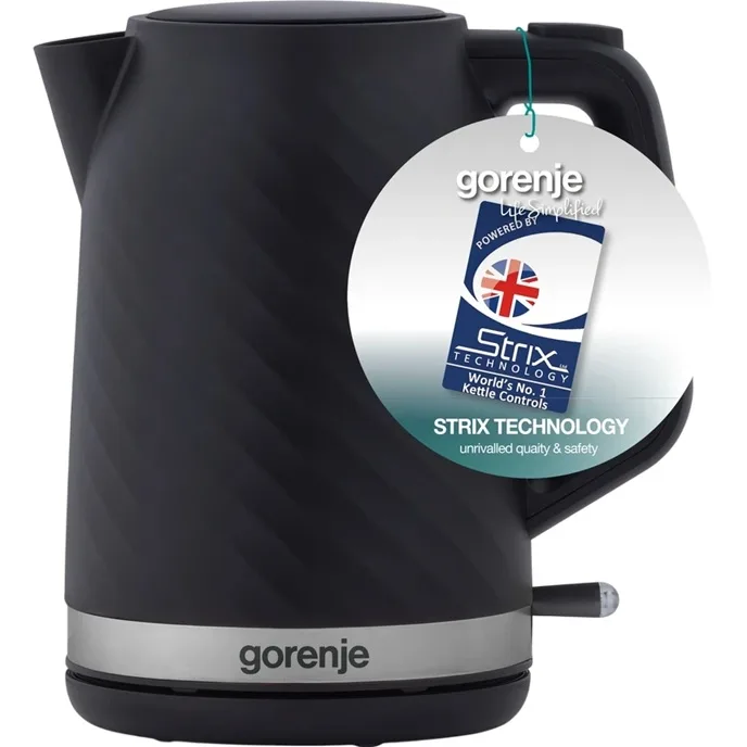 Електрочайник Gorenje 1,7 л Пластик Чорний 2200 Вт