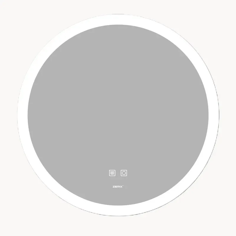 Дзеркало настінне LED Touch ZERIX SOLO MC02-60 600х600 мм Біле Скло 5 мм з підігрівом