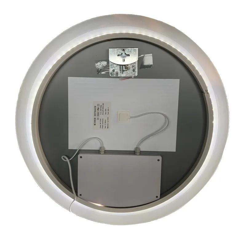 Дзеркало настінне LED Touch ZERIX SOLO MC02-60 600х600 мм Біле Скло 5 мм з підігрівом