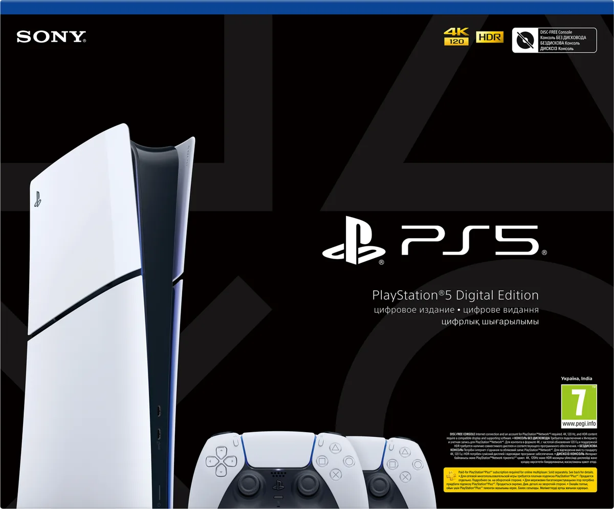 Игровая консоль PlayStation 5 Slim Digital Edition (2 геймпада Dualsense)
