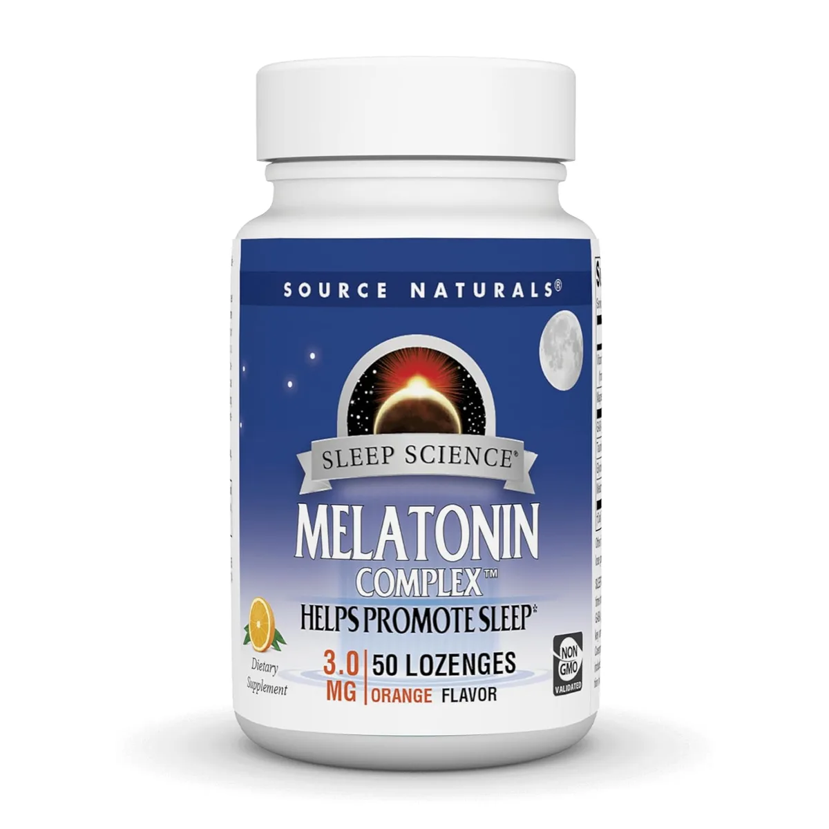 Мелатонін комплекс Source Naturals 3 мг 50 пастилок Апельсин