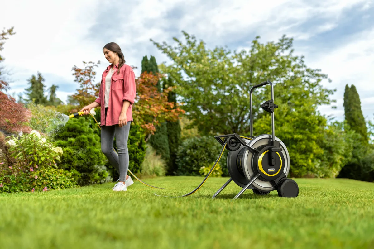 Котушка для шланга Karcher металевий візок 100 м 1/2" 80 м 5/8" 50 м 3/4"