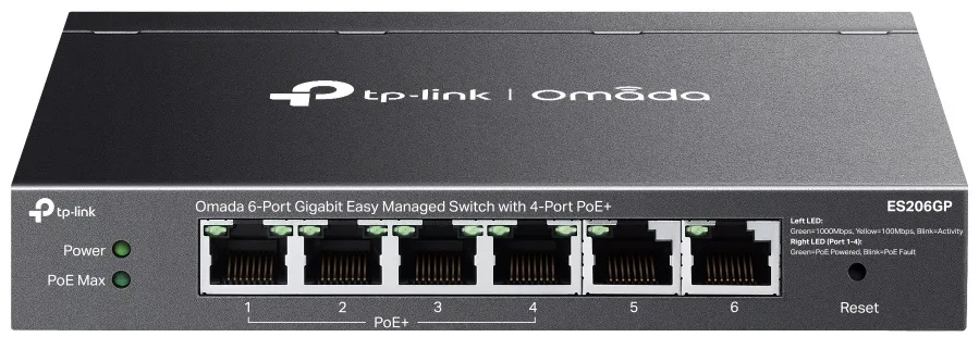 Комутатор TP-LINK ES206GP  6xGE (4xPoE), 65W, WebSmart