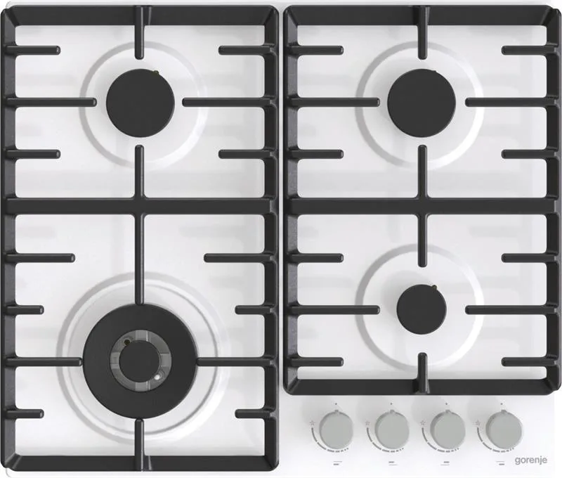 Газова варильна панель Gorenje, 60 см, чавунна, біла.