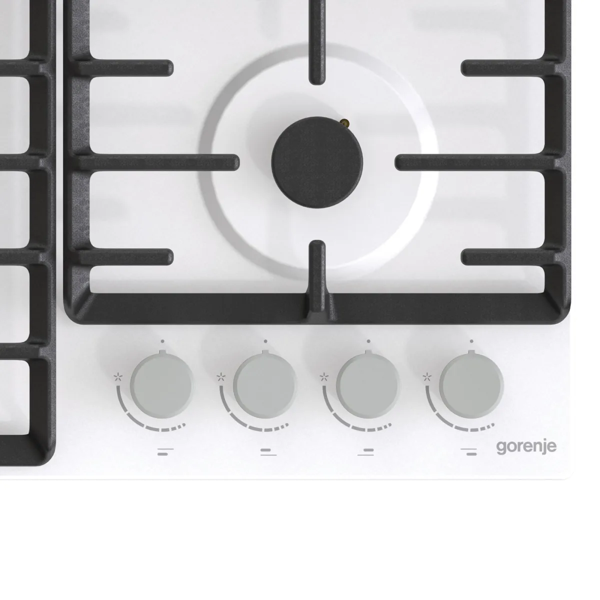 Газова варильна панель Gorenje, 60 см, чавунна, біла.