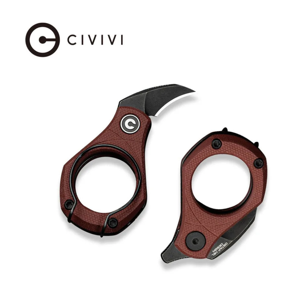 Складной нож Civivi 14C28N G10 67 мм темно-красный