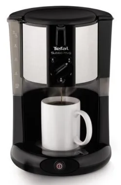 Кавоварка крапельна Tefal пластик 1,25 л чорна 1000 Вт