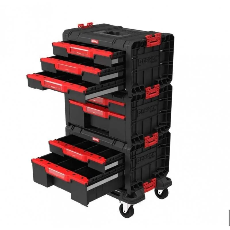 Мобільна система зберігання Qbrick пластик чорна 525х345х885 мм