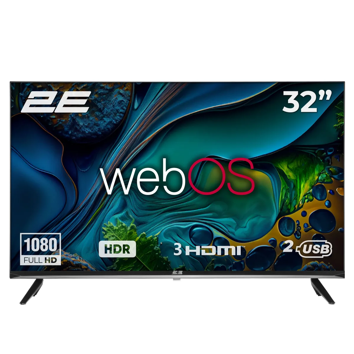 Телевізор 32" 2E LED FHD 60Hz Smart WebOS Black