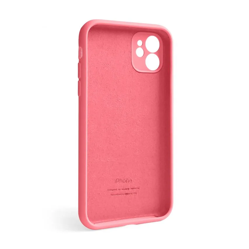 Чохол силіконовий для Apple iPhone 12  закрита камера рожевий