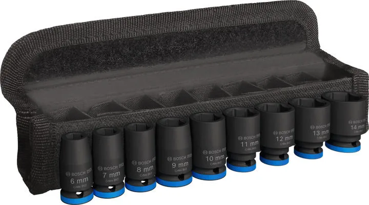 Набір ударних торцевих головок Bosch Professional Standart 1/4" 25мм 9шт