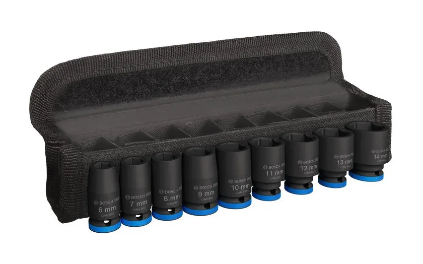 Набір ударних торцевих головок Bosch Professional Standart 1/4" 25мм 9шт