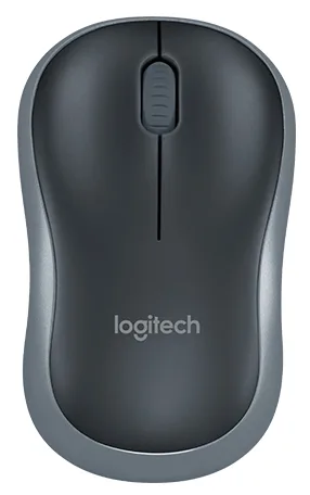 Миша Logitech бездротова оптична маленька сірого кольору